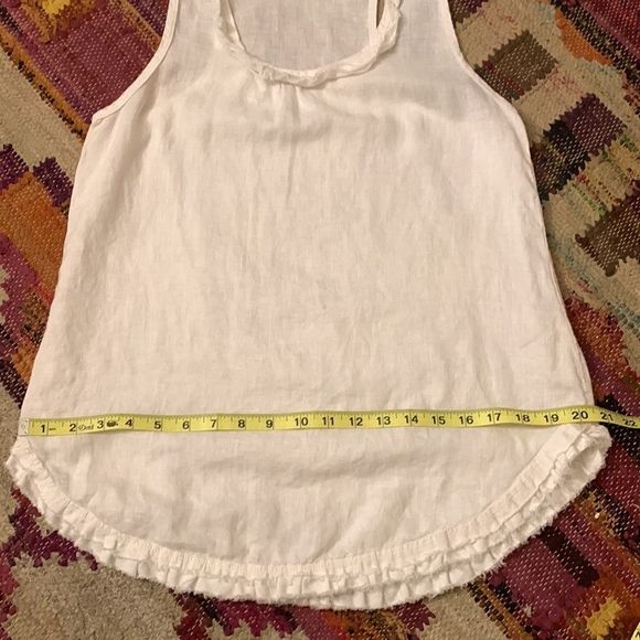 Dylan Linen Tank with Ruffles - Picture 8 of 8